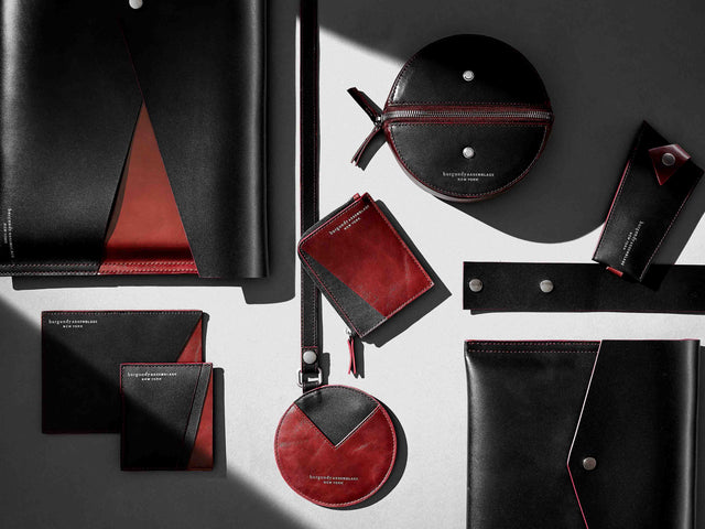 vegetable tanned leather wallet, case, key chain, computer case