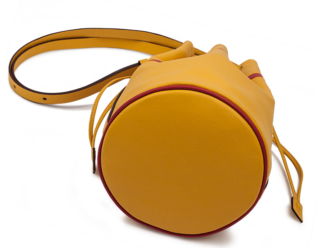 WOMEN'S BLOOP LEATHER BUCKET BAG