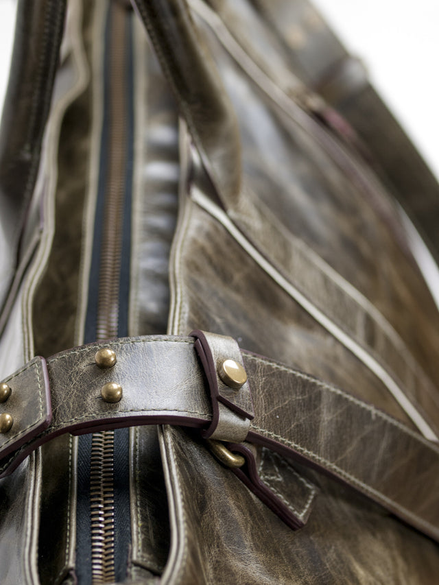 MEN'S MICHELETTO l LEATHER CARRY-ALL DUFFLE BAG